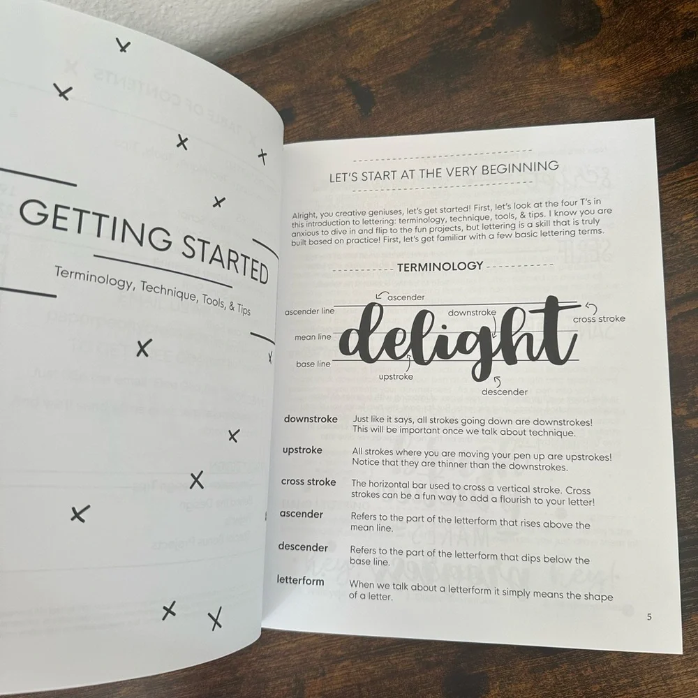 Calligraphy guide and paper